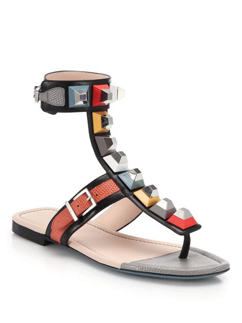 fendi black studded sandals|women fendi sandals outfit ideas.